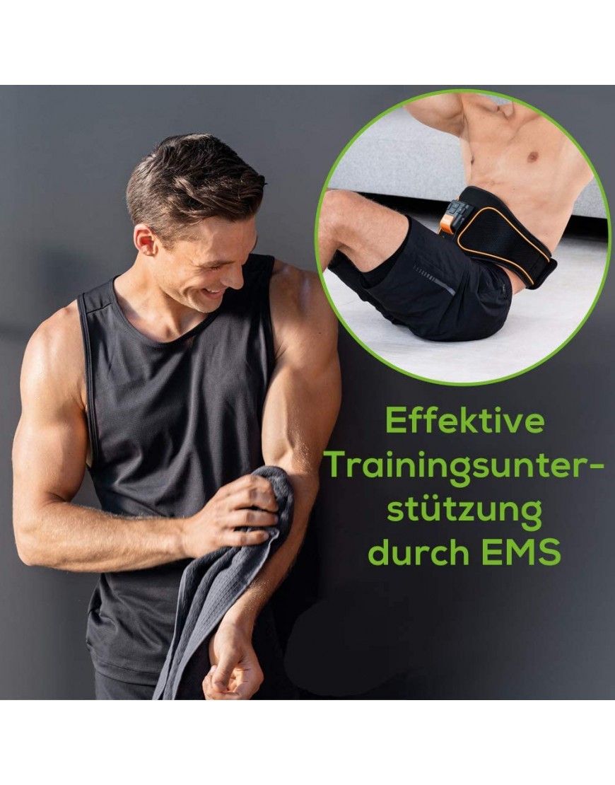 Beurer EM 37 Bauchmuskel-Gürtel EMS Bauchtraining Muskelstimulation zur Stärkung der Bauchmuskulatur Regeneration ‎1 stück Schwarz Norme - BCHQU4JW