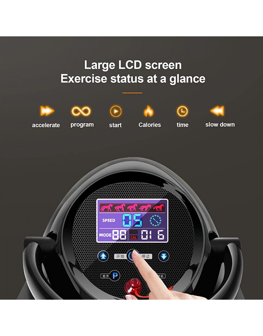Elektrisches Reitgerät 20-Gang-Vibrationsgeschwindigkeitseinstellung LCD-Übungs-Fitnessgerät zur Gewichtsabnahme im Ober- und Bauchbereich - BSJKIDMD