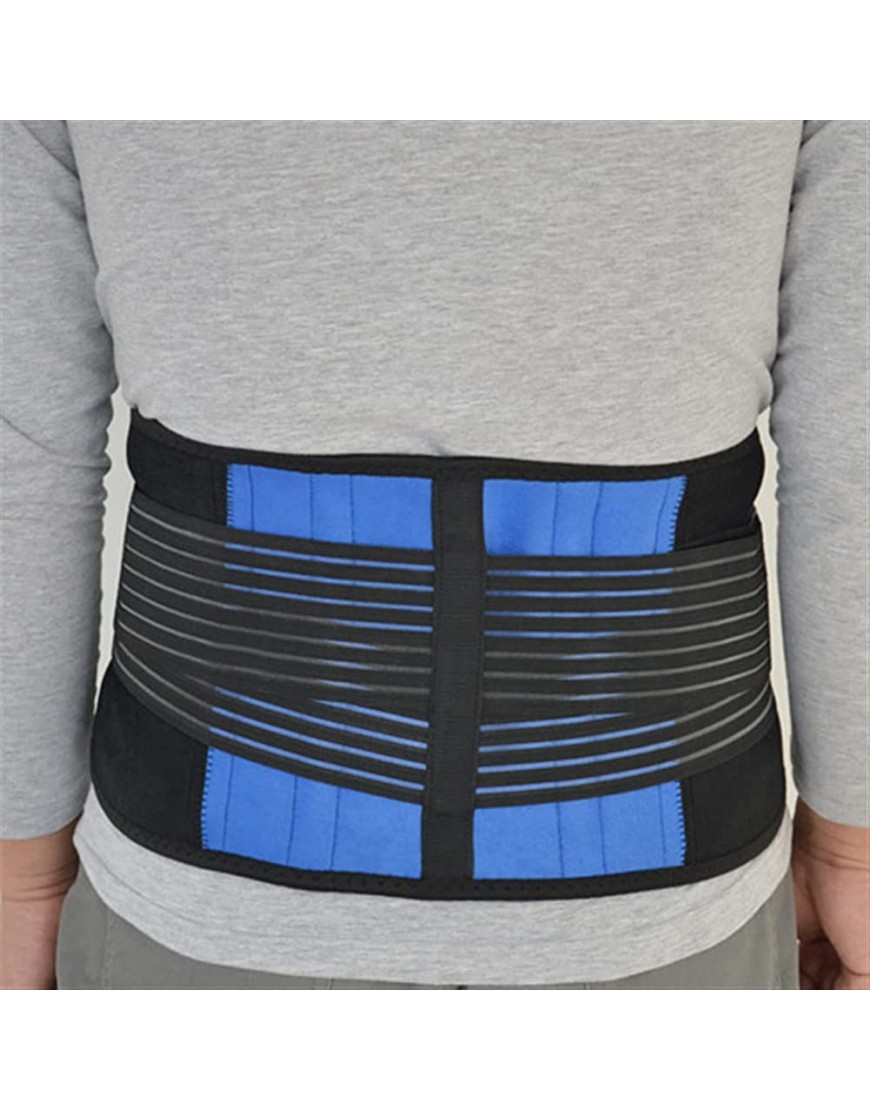 Große Größe L-6XL Massagegürtel zur Linderung von Rückenschmerzen Doppelter Zug Atmungsaktive Taillenstütze Lendenwirbelsäule Orthopädische Korsettstütze Unterer Rückenstützgürtel Color : Blue Size - BMYKC3JV