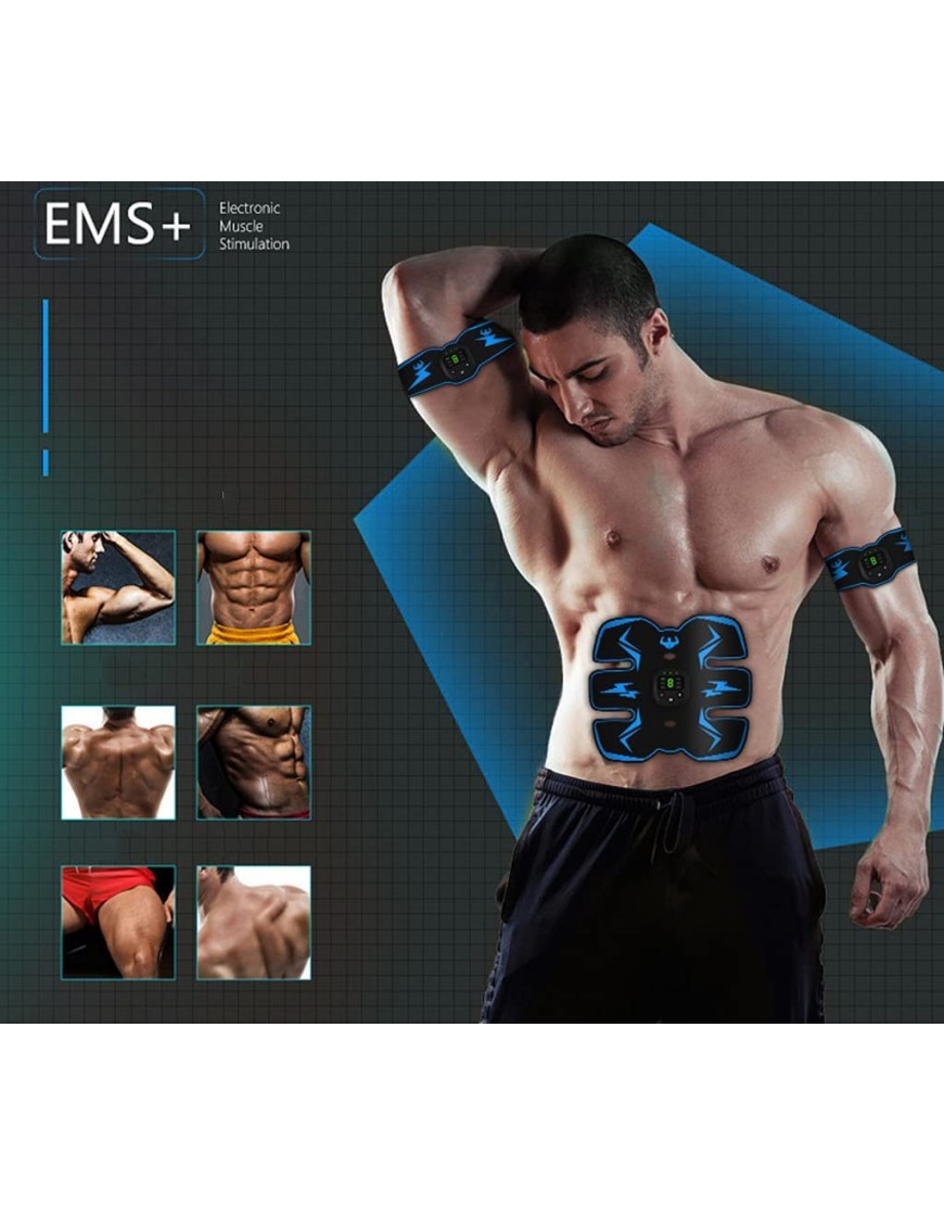JANZYNH EMS Muskelstimulator Bauchmuskelstimulation Massagegürtel Taille Arme Und Beine Fatburner Damen Herren Muskeltoner USB-Aufladung - BMQUM7E8