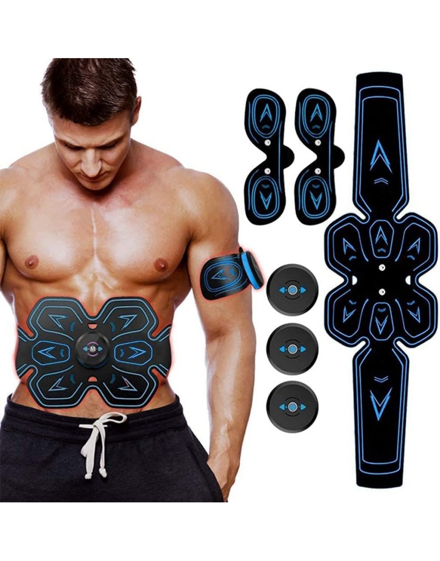 JANZYNH EMS-Muskelstimulator Elektrischer Bauchmuskelstimulator Fettverbrennungs-Massagegürtel Männliche Und Weibliche ABS-Arme Beine Taille Gesäß Massagewerkzeuge USB-Aufladung - BZZNCKK1