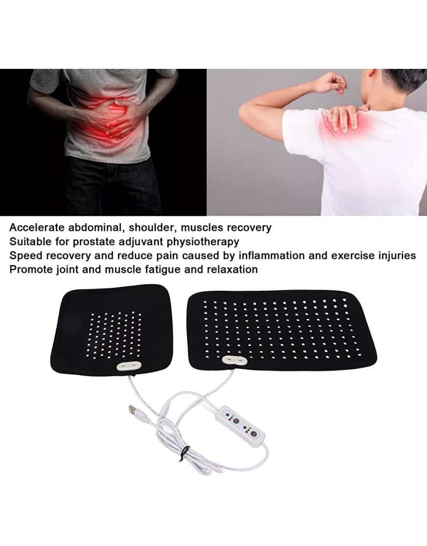 Rotlicht Massagegürtel Schmerzlinderungs Massagekissen mit 30-55 ℃ Heiß Kompressionseffekt für Rücken Gesäß Brust Nacken - BOHJG6KJ