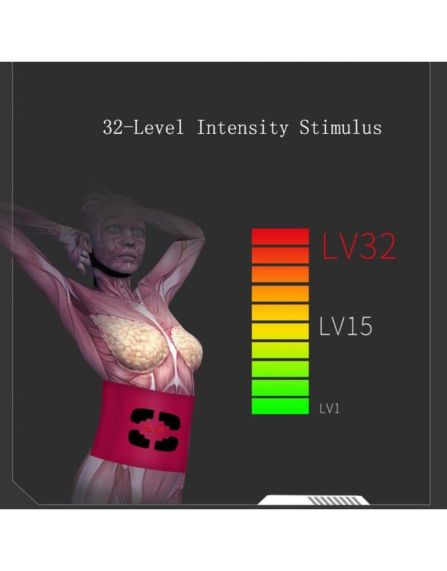 WSND 12V Niederspannung Vibration Massagegürtel Abnehmen 45-55 ℃ Heizung Saunagürtel mit 4 Motoren EMS Akupunktureffekt für Männer und Frauen - BGHJQ8DK