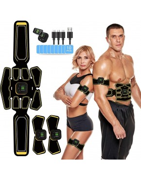 AILEDA Bauchmuskeltrainer,EMS Trainingsgerät USB-Wiederaufladbarer Tragbarer Muskelstimulator,6 Modi & 9 Intensitäten Bauchtrainer Elektrisch für Bauch Arm Bein-Fitness Trainings Gang - BIXHO6MK