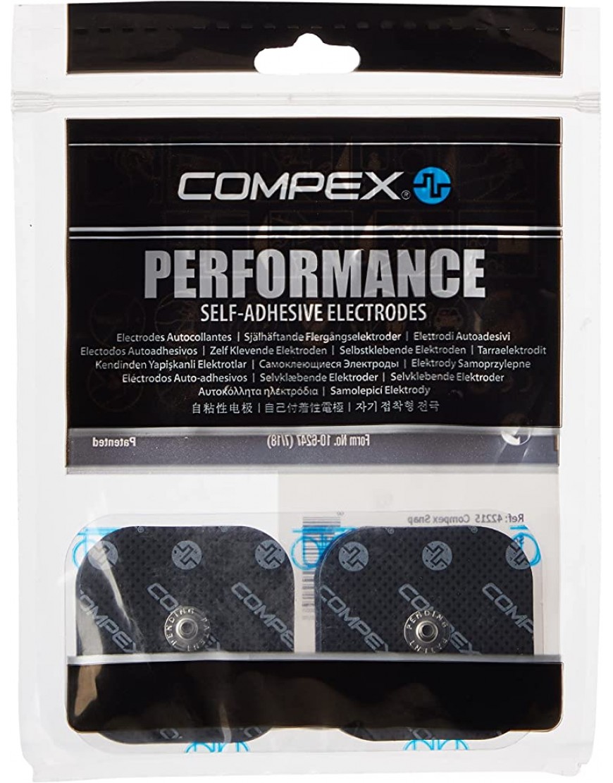 CefarCompex Elektroden Performance Snap 5x5 6260760 Schwarz - BDGAC9JW