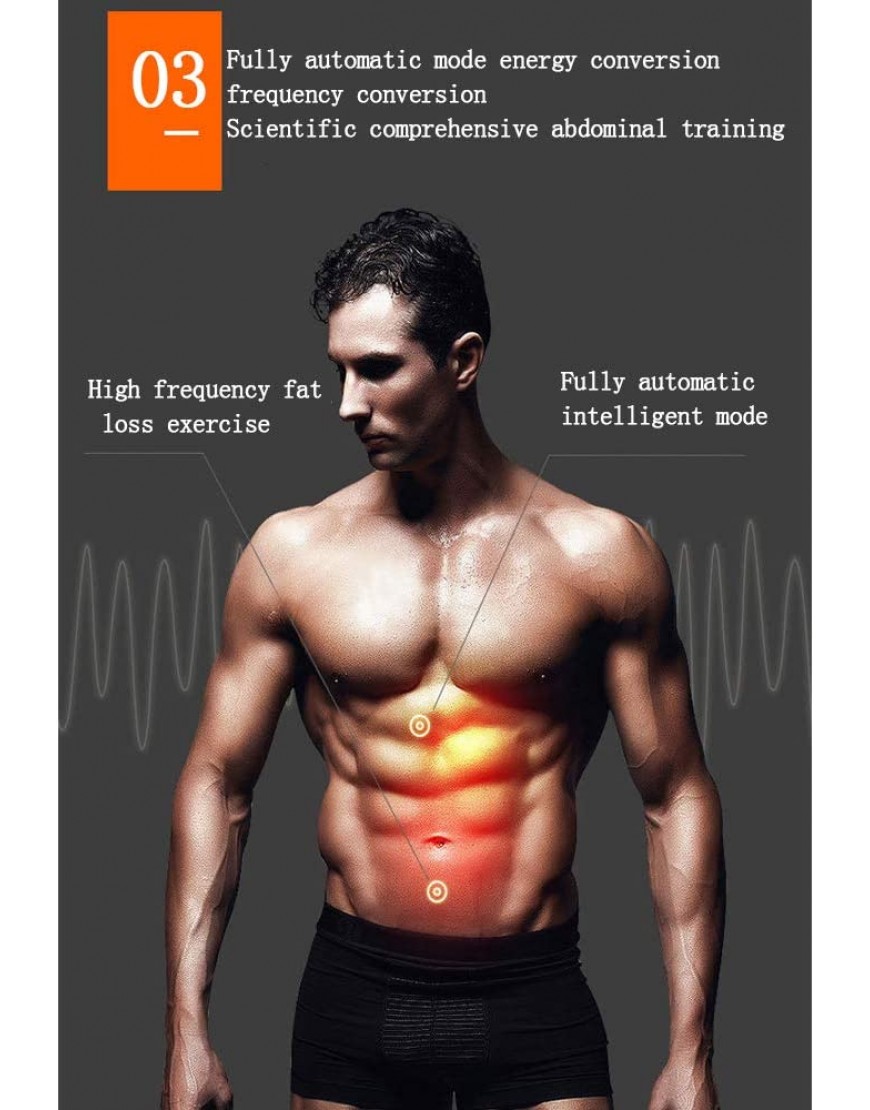 JINMM Muskelstimulator Bauch EMS Muscle Trainer Stimulator Abdominal Workout Abdominal Muskeln Mit 3 In 1 USB Wiederaufladbar Für Männer Frauen - BUJPPJ7M